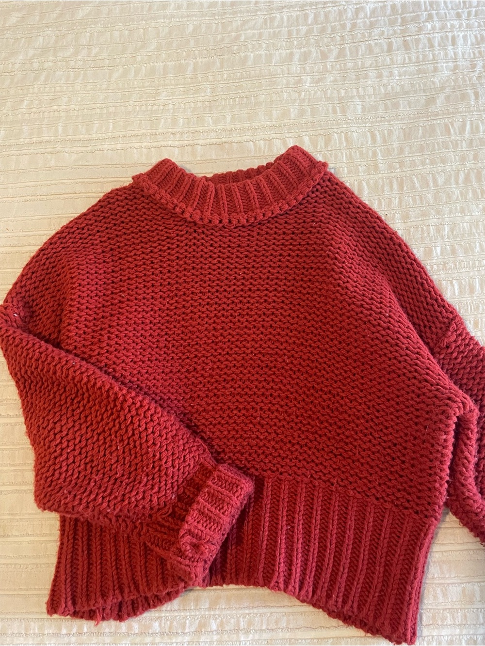 Women’s Chunky Red Knit Sweater